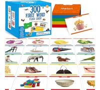 300 Noun Picture-Word Cards, Picture Flashcards Language Builder Visual Aid Speech Development Tool for Autism, ESL Teaching Materials for Adults, Non-Verbal Children Vocabulary Builder for Toddlers