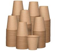 [300 Pack] 10 oz. Kraft Unbleached Paper Hot Coffee Cups
