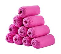 300 Pack 150 Pairs Shoe Covers Disposable Non-Slip,The Size Fit Most, suit for Indoors Outdoors Durable Protector Fits Virtually Shoes for Housekeeping Construction(Pink)