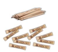 300 Pack: 200 Billingtons Brown Sugar Sachets + 100 Wooden Coffee Stirrers - Individual Brown Sugar Sticks for Coffee & Tea, Fairtrade Catering Sugar Portions, Eco Friendly Biodegradable Stir Sticks