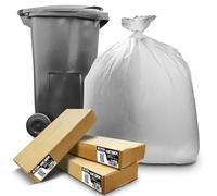 300 Pack | 3 Full Flat Packed Boxes | RE-GEN 270L 20kg Load Clear Wheelie Bin Liners Refuse Sacks, Everyday Use, Industrial Strength Outside Transparent Garden Bin Bags 760/1145 x 1370mm