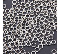 300 Pack 4mm Stainless Steel Split Jump Rings Double Loop Mini Silver Key Loops, Small Metal Rings Connectors for DIY Jewellery Making Bracelets Earrings Necklaces Charms
