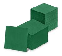 300-Pack Disposable Green Cocktail Napkins, 3-Ply, 5"x5" Beverage Paper Napkins, Decorative Dessert Napkins For Wedding, Kitchen, Bar Or Restaurant