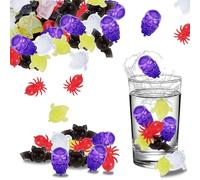 300 Pack Halloween Reusable Ice Cube for Drinks - Refreezable Plastic Ice Cubes Without Diluting BPA Free, Washable Ice Cube for Whiskey Coffee Bars Party Ice Bath Camping (Halloween, Ghost-300Pack)