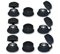 300 Pack of Black Corrugated Roofing Plastic Screw Cover Caps Coroline Onduline