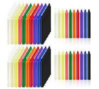 300 Pack Spells Chime Candles Bulk, Colored Taper Candles, 10 x 1 cm Small Unscented Pillar Candle, Smokeless & Dripless Candle Sticks Rituals Prayer Meditation Weddings Party Home Decor, 10 Colour