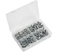 300 Pc Nylon Locknut Assortment - M6 To M12 - Partitioned Storage Box - Din 985