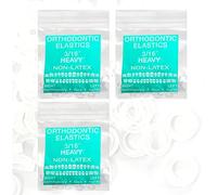 300 pcs 1/8inch/ 1/4inch 5/16inch 3/16inch/ heavy/medium/light Intraoral Elastic Bands Unimedic Orthodontic Elastics non- Latex Dental Rubber Bands Made in USA (3/16inch 4.8mm, Heavy)