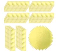 300 Pcs 2 Inch Round Gold Foil Embossing Stickers, Self Adhesive Metallic Seals with Serrated Edge for Envelope, Certificate, Package, Notary, Awards
