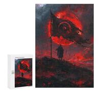 300 PCS Adult Pieces Jigsaw Puzzle Dark Warrior's Dawn Puzzle For Teenagers Difficult Hard Every Piece Is Unique - Challenging Family Fun Game 300 PCS