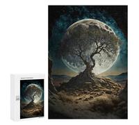 300 PCS Adult Pieces Jigsaw Puzzle Enchanted Desert Moonlit Scene Jigsaw Puzzles for Teenagers Hand Speed Race Difficult And Challenge Christmas Birthday Gifts 300 PCS