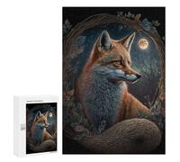 300 PCS Adult Pieces Jigsaw Puzzle Magical Fox Moonlit Forest Jigsaw Puzzles for Teenagers Hand Speed Race Difficult And Challenge Christmas Birthday Gifts 300 PCS