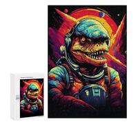 300 PCS Adult Pieces Jigsaw Puzzle Space Dinosaur Astronaut Art Print -5 Puzzle For Teenagers Difficult Hard Every Piece Is Unique - Challenging Family Fun Game 300 PCS