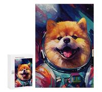 300 PCS Adult Pieces Jigsaw Puzzle Space Pomeranian Adventure-5 Jigsaw Puzzles for Teenagers Hand Speed Race Difficult And Challenge Christmas Birthday Gifts 300 PCS