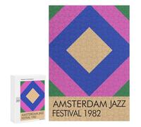 300 PCS Adult Puzzles Amsterdam Jazz Festival 1982 Poster Jigsaw for Teenagerss Enhance Memory Difficult And Challenge for Is Ideal As A Gift 300 PCS