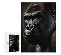 300 PCS Adult Puzzles Black Gorillas Jigsaw for Teenagerss Enhance Memory Difficult And Challenge for Is Ideal As A Gift 300 PCS