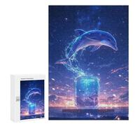 300 PCS Adult Puzzles Dolphin Space Puzzles for Adults Brain Teaser Game But Fun And Humorous Gifts for Friends And Family 300 PCS