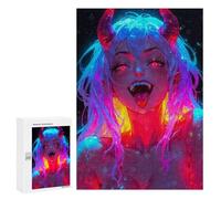 300 PCS Adult Puzzles Evil Anime Demon Girl Jigsaw for Teenagerss Enhance Memory Difficult And Challenge for Is Ideal As A Gift 300 PCS