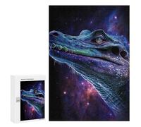 300 PCS Adult Puzzles Galactic Crocodile Profile Jigsaw for Teenagerss Enhance Memory Difficult And Challenge for Is Ideal As A Gift 300 PCS