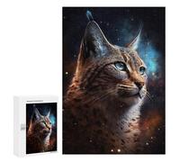 300 PCS Adult Puzzles Galactic Lynx Portrait-3 Jigsaw for Teenagerss Enhance Memory Difficult And Challenge for Is Ideal As A Gift 300 PCS
