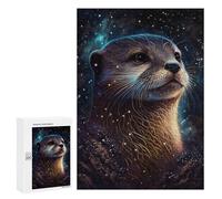 300 PCS Adult Puzzles Galactic Otter Majesty -1 Jigsaw for Teenagerss Enhance Memory Difficult And Challenge for Is Ideal As A Gift 300 PCS