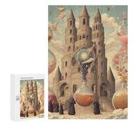 300 PCS Adult Puzzles Magical Castle with Hourglasses Jigsaw for Teenagerss Enhance Memory Difficult And Challenge for Is Ideal As A Gift 300 PCS
