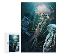 300 PCS Adult Puzzles Metallic Jellyfish V Jigsaw for Teenagerss Enhance Memory Difficult And Challenge for Is Ideal As A Gift 300 PCS