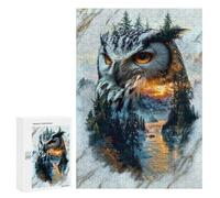 300 PCS Adult Puzzles Mystic Mountain Owl Puzzles for Adults Brain Teaser Game But Fun And Humorous Gifts for Friends And Family 300 PCS