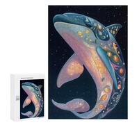 300 PCS Adult Puzzles Ornate Dolphin in Space Jigsaw for Teenagerss Enhance Memory Difficult And Challenge for Is Ideal As A Gift 300 PCS