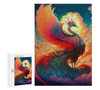 300 PCS Adult Puzzles Phoenix Rising Mythical Firebird Art Jigsaw for Teenagerss Enhance Memory Difficult And Challenge for Is Ideal As A Gift 300 PCS