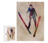 300 PCS Adult Puzzles Ski Jumping Puzzles for Adults Brain Teaser Game But Fun And Humorous Gifts for Friends And Family 300 PCS