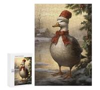 300 PCS Adult Puzzles Snowy Christmas Duck Puzzles for Adults Brain Teaser Game But Fun And Humorous Gifts for Friends And Family 300 PCS