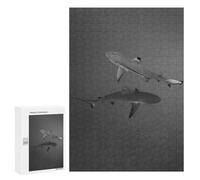300 PCS Adult Puzzles Two Sharks Swimming in The Ocean Jigsaw for Teenagerss Enhance Memory Difficult And Challenge for Is Ideal As A Gift 300 PCS