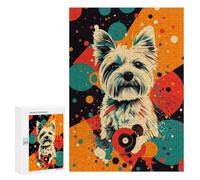 300 PCS Adult Puzzles White West Highland Terrier Pop Art Print Playful Dog Decor Puzzles for Adults Brain Teaser Game But Fun And Humorous Gifts for Friends And Family 300 PCS
