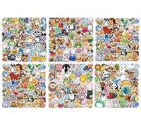 300 Pcs Animal Cartoon Cute Colorful Waterproof Stickers,Vinyl Aesthetic Stickers for Water Bottle,Laptop,Phone,Skateboard,Luggage,Rewards, Animal Scrapbook Stickers for Teens Kids Boys Girls