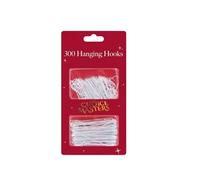 300 Pcs Assorted Christmas Ornament Hooks - Green, Silver & Gold | 2 Sizes (3.5cm & 6.5cm) | Strong, Bendable Bauble Hooks for Hanging Christmas Tree Decorations, Baubles & Festive Lights (Silver)