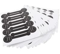 300 Pcs Black Handmade Food Baking Seal Stickers, Long Label Cake Stickers, Self-Adhesive Handmade Bakery, for Pastry Bags Lollipops Candy Cake Sweat Bread Labels