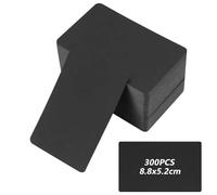 300 Pcs Blank Kraft Cardss, Blank Business Cards Personalised Black, Blank Flash Cards Black Card, for School Home Office Learning Message Word Note Memory Paper Card Gift Tags(3.46x2.13 inch)