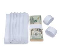 300 Pcs Blank White Banknotes Bands for Cash,7.6x1.14In Self Adhesive Currency Straps for Organize Bills Money,Bundles Bill Wrappers Money Bands for Notes for Wraps Money Organizing