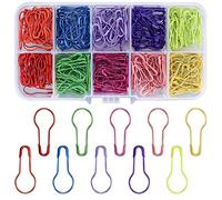 300 Pcs Bulb Safety Pin Clips, Pear Shaped Locking Gourd Pins, Small Calabash Knitting Stitch Markers for DIY Crafting, Sewing, Clothing Making - 10 Colors