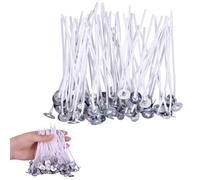 300 PCS Candle Wicks, Candle Wicks for Making Candles, Smokeless Candle, Ideal for Home Making, for DIY Candle Projects in Various Containers, Oil Lamps, 10cm, White