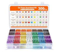300 Pcs Car Fuses Assorted Kit with Puller - 160 Mini Blade Fuses + 90 Standard + 50 Micro Fuse - Automotive Fuse Box Set for Cars, RVs, Trucks, Motorcycles (2A 3A 5A 7.5A 10A 15A 20A 25A 30A 35A 40A