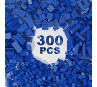 300 PCs Classic Building Bricks, Blue Bulk Bricks, Compatible With All Major Brand Parts and Pieces, Creative Building Block Toys for Boys Girls (Blue)
