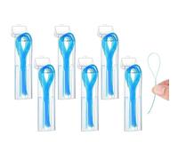300 Pcs Dental Floss Threader, Deep Clean Dental Floss Threader for Braces, Bridges and Implants Threader Nylon Loop Design for Your Teeth Blue