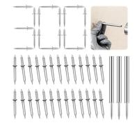 300 PCS Double Headed Skirting Nails, Double Headed No Trace Skirting Board Nails for Wood Furniture Install, Skirting Board Nail, Invisible Security Thread Seamless Nail for Interior Trim