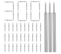 300 Pcs Double Headed Skirting Thread Seamless Nails Skirting Board Nails Double Headed No Trace Nail Invisible Security Screws with 3 Sleeve Tool for Wood Furniture Nail