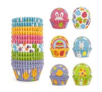 300 Pcs Easter Cupcake Liners,Easter Cupcake Cases Set,Bunny Chick Egg Baking Cups,Rabbit Muffin Cup Cake Paper Liners,for Spring Wedding Birthday Party Cake Decoration