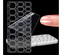 300 Pcs False Nails Stickers Clear Nail Adhesive Tabs Press on Nail Adhesive Tabs 15 Sizes Waterproof Double Sided Jelly Glue Sticky Nail Bond for Manicure Nail Glue Tabs No Crease