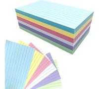 300 Pcs Flash Cards Paper, Revision Cards Paper, 127 * 76mm Assorted Colors Index Cards, Record Cards, Ruled Flashcards for Office, Working, School, Learning