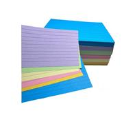 300 Pcs Flash Cards，Ruled Index Cards Record Cards Colored Paper Revision Cards Colourful Paper Index Cards for School Study Office Working School Learning